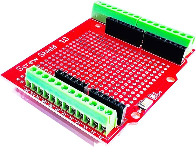 Proto Screw Shield Assembled - لوحة تمديد أطراف توصيل لولبية للنماذج الأولية شديدة التحمل للأردوينو #C3