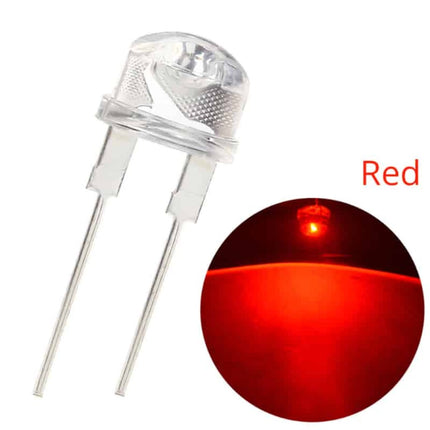 LED 8mm 0.5W Straw Hat Water Clear [Color] Light Emitting Diode (3V, 20mA) #226 (Copy)
