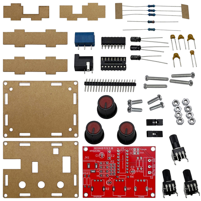 مەجمووعەی دروستکردنی ئامێری دروستکەری سیگناڵی XR2206 - دەرچووی شەپۆلی ساین، سێگۆشەیی و چوارگۆشەیی (١هێرتز - ١مێگاهێرتز) #150