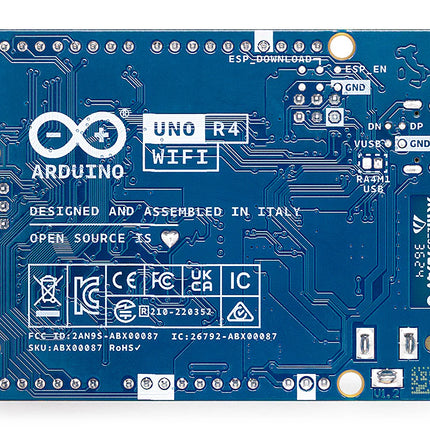 Arduino UNO R4 wifi فەرمی وەشانی ئیتالی #89