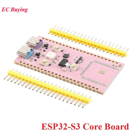 لوحة تطوير ESP32-S3 واي فاي بلوتوث BLE 5.0 (غير ملحومة، وردي) #B2