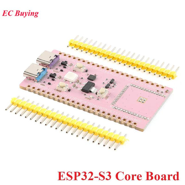 لوحة تطوير ESP32-S3 واي فاي بلوتوث BLE 5.0 (غير ملحومة، وردي) #B2