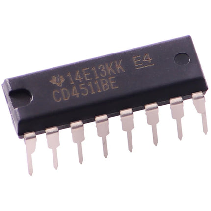 CD4511BE (4511) BCD to 7-Segment Latch/Decoder/Driver IC (Common Cathode) DIP-16 #M34