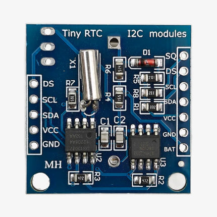 DS1307 24C32 I2C Real-Time Clock (RTC) Module with Soldering - Time & EEPROM Board (Without Battery)#183