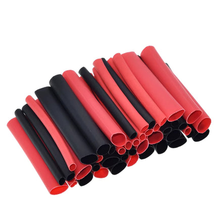 TZT 150PCS 2:1 قیتانی گەرمی بچووکبووەوە ڕەش و سوور (کۆی گشتی 7.28 م) کیت #B3