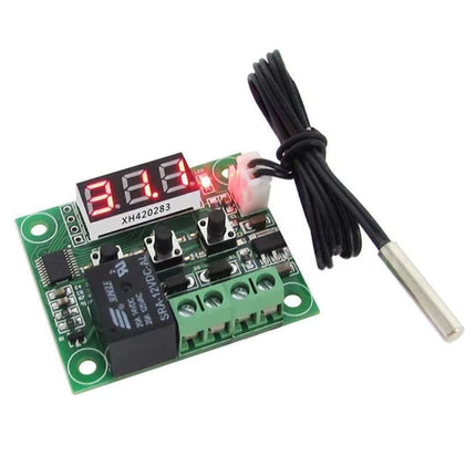 W1209 DC 12V سویچی کۆنترۆڵی پلەی گەرمی دیجیتاڵی تێرمۆستات - لەگەڵ هەستەوەری NTC بە درێژایی 50سم (LED سوور)#162