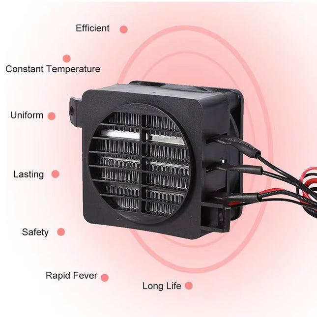 High-Efficiency 120W PTC Ceramic Air Heater Module with Integrated Fan (90*60mm)#91