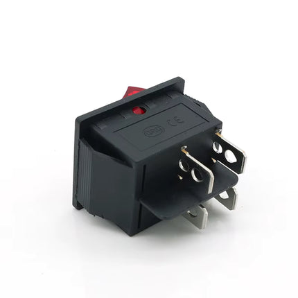 KCD4 220V Rocker Switch ON/OFF 4-Pin Illuminated Power Switch for Electrical Appliances#110