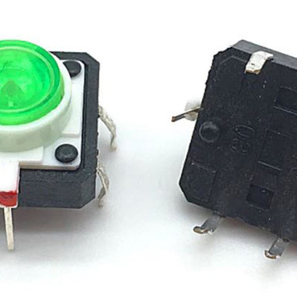 مفتاح ضغط تكتيلي مضيء 12x12x7.3 مم مع مؤشر LED مدمج - اختيار ألوان متعددة#109