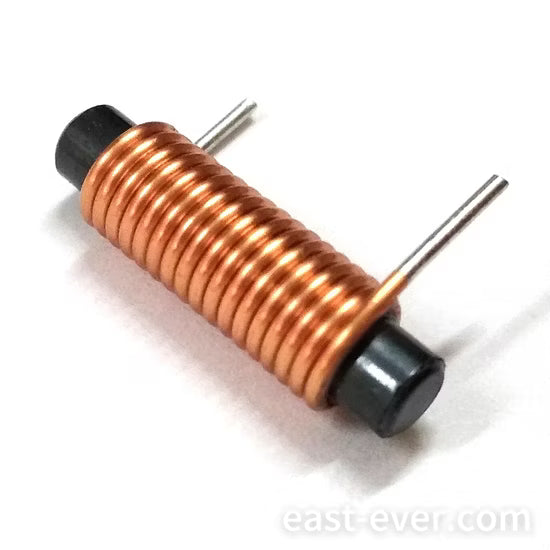 15µH 6×30mm محث قضيب مغناطيسي أفقي سلك 0.8 مم 21.5 لفة #B4.2