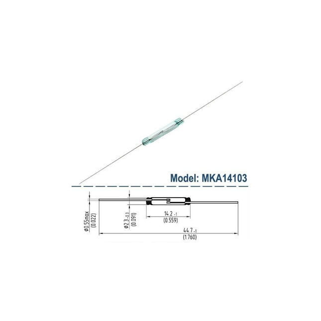 MKA14103 reed switch, magnetically controlled magnetic switch#36
