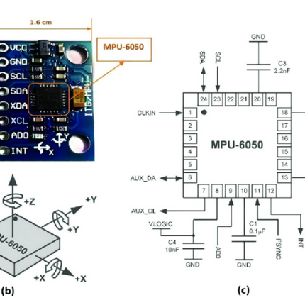 MPU-6050 Module GY-521 3 Axis
Acceleration Gyroscope 6 DOF Module #12