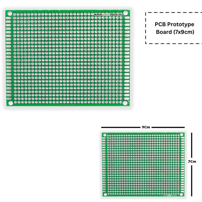 PCB Board 7x9cm Single-Sided Prototype with 2.54mm Hole Pitch #E4