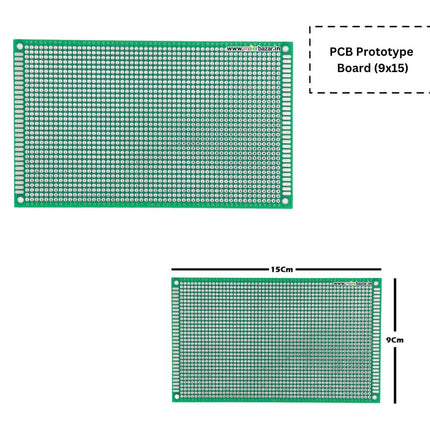 تەختەی نموونەیی PCB گشتگیر 9*15 سم تاکلایەنە بە قۆڵنجەی 2.54 ملم
