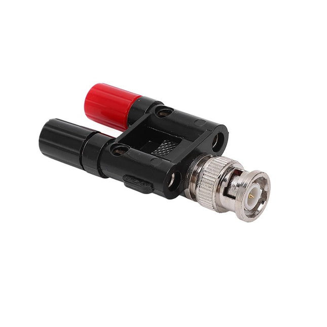 Q9 BNC مێ بۆ دوو 4mm نێر/مێ کۆنێکتیڤی جاک بەنانا ئەداپتەری کۆئاکسیال #149