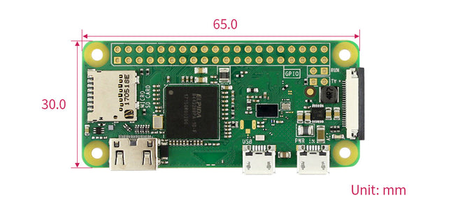 لوحة Raspberry Pi Zero W الإصدار 1.1 مع معالج 1 جيجاهرتز وذاكرة وصول عشوائي 512 ميجابايت مع WIFI وبلوتوث PI0 RPI 0 W #B2