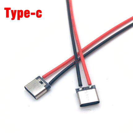 TYPE C Female Connector 2P Power Charging Socket with Pre Soldered Wires #191