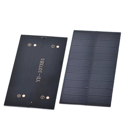 پانیۆڵی خۆری 1W 5V مۆنۆکریستاڵاین سیلیكۆن پانێڵی دروستکردنی وزەی خۆری DIY قەبارە: 107*61مم#87