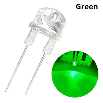 LED 8mm 0.5W Straw Hat Water Clear [Color] Light Emitting Diode (3V, 20mA) #226 (Copy)