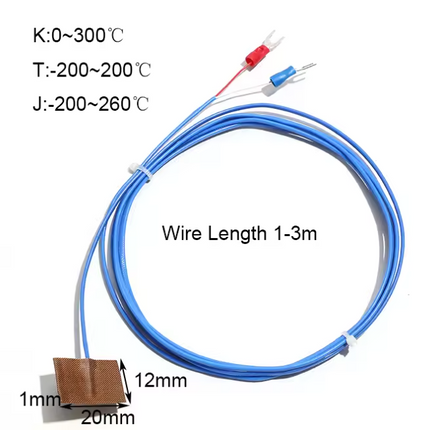 Surface Thermocouple K type Temperature Probe High Temperature Resistance Thermo-couple Wire 1 Meter #14