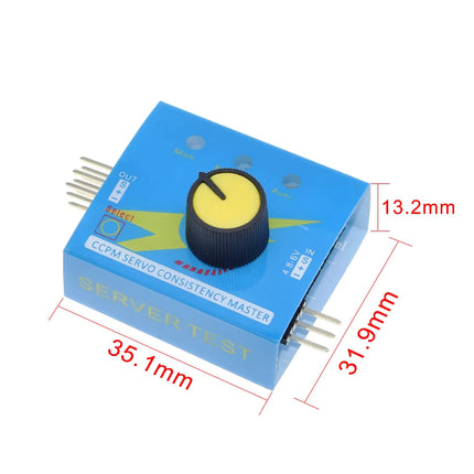 TZT CCPM تاقیکەرەوەی سێرڤۆی سەرەکی - سێ کەناڵی 4.8V-6V پشکنەری گێر بە گڵۆپی نیشاندەری LED#186
