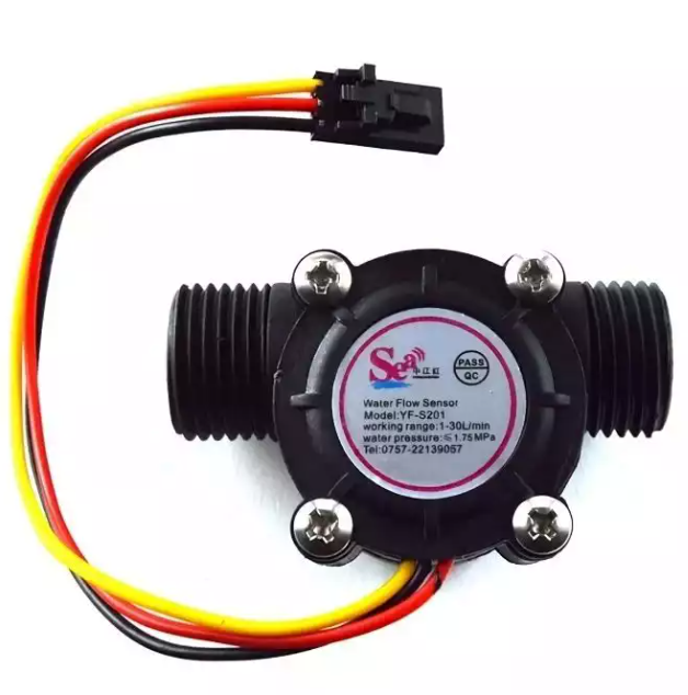 Water Flow Sensor (Sea)  Flowmeter  G1/2 1-30L/min Black 5-24V #23
