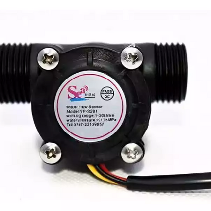 Water Flow Sensor (Sea)  Flowmeter  G1/2 1-30L/min Black 5-24V #23