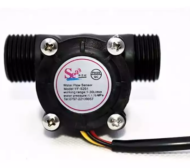 Water Flow Sensor (Sea)  Flowmeter  G1/2 1-30L/min Black 5-24V #23