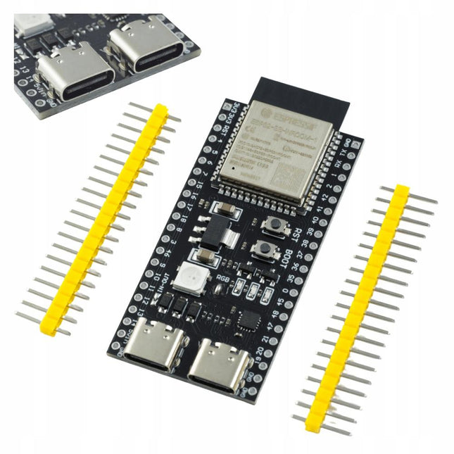 لوحة تطوير ESP32-S3 Wi-Fi + بلوتوث BLE 5.0 (أسود، غير ملحوم) B2
