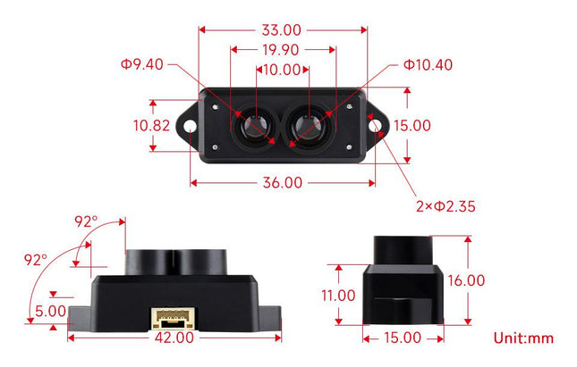 TFmini Lidar Range Finder Sensor Module (12m) TFmini-S #30