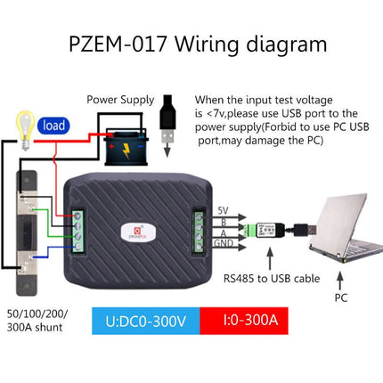 مۆدیۆلی پێوەری وزە و تەزووی ڤۆڵتیەی دی سی PZEM-017 (RS485) #B1
