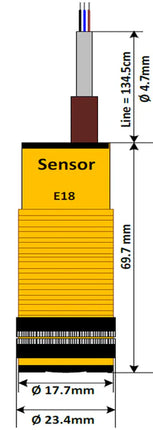E18-D80NK 5V Adjustable Infrared SensorSwitch 3-80cm?the sensor is about 70mm #7