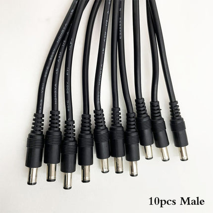 5.5x2.1mm DC Power Cable Wire Connector Pigtail (Male & Female Options) for LED Strip & DIY#116