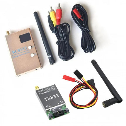 48CH 5.8GHz 600mW FPV Wireless AV Transmitter TS832 + Receiver RC832 for RC Multicopter & Aircraft #E1