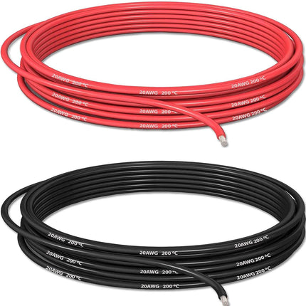 وایەری سلیکۆنی نەرمی 20AWG بە درێژایی 1 مەتر (پلەی گەرمی بەرزی 200°C) #A7