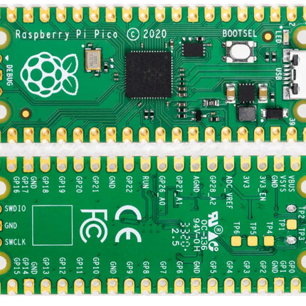 لوحة تطوير متحكم دقيق Raspberry Pi Pico

لوحة متحكم دقيق منخفضة التكلفة وعالية الأداء مع واجهات رقمية مرنة، معالج RP2040 ثنائي النواة