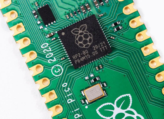 لوحة تطوير متحكم دقيق Raspberry Pi Pico

لوحة متحكم دقيق منخفضة التكلفة وعالية الأداء مع واجهات رقمية مرنة، معالج RP2040 ثنائي النواة