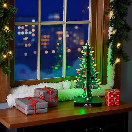 1Set 3D Christmas Tree LED DIY Kit Red/Green/Yellow RGB LED Flash Circuit Kit Electronic Fun Suite Christmas Toy for Mega 2560 #82