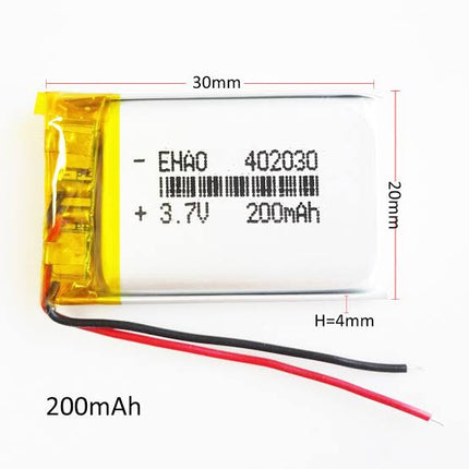 Li-Po Battery 3.7V 200mAh 402030 #E3