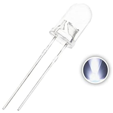 LEDی 5mmی شەفافی ڕەنگاوڕەنگی دیۆدی دەردانی ڕووناکی (سوور / سەوز / شین / زەرد / سپی) #221, 231