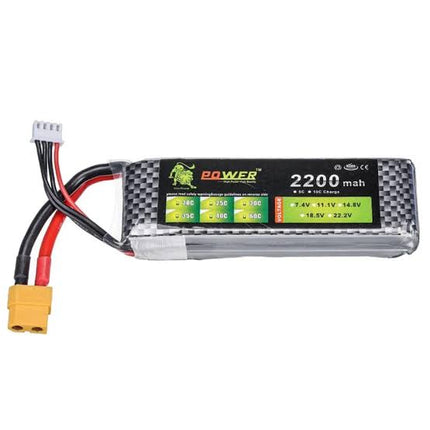 Lion Power 2200mAh 3S 11 1V 35C LiPo Battery XT60 Female Plug #E3