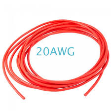 سلك سيليكون مرن 20AWG بطول 1 متر (مقاوم للحرارة العالية 200 درجة مئوية) #A7