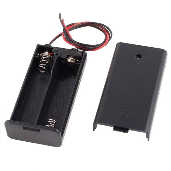 2 x AA Battery Holder Box, With Cover #BC1