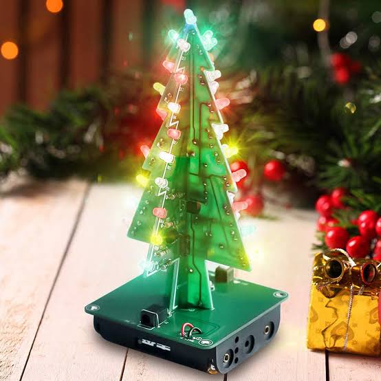 1Set 3D Christmas Tree LED DIY Kit Red/Green/Yellow RGB LED Flash Circuit Kit Electronic Fun Suite Christmas Toy for Mega 2560 #82