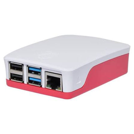 صندوق الحماية من نوع ABS باللونين الأحمر والأبيض الرسمي من Raspberry Pi 4 Model B - غطاء واقٍ#C6.1