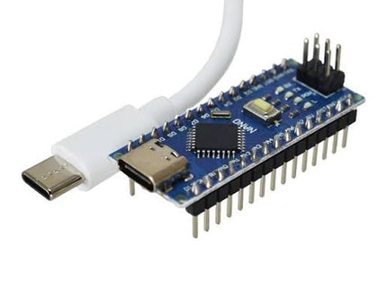 بۆردی گەشەپێدانی نانۆ V3.0 ATmega328P 5V 16MHz CH340 - ڕووکاری تایپ-سی لەگەڵ وایەری سپی ٣٠سم #C5.2
