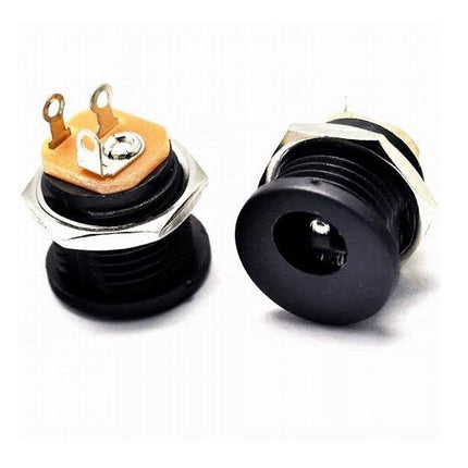 DC-022 Female DC Power Jack Panel Mount Socket - 5.5mm x 2.1mm with Hex Nut#165