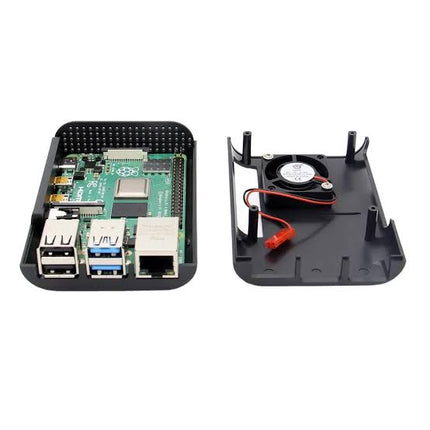 جراب بلاستيك ABS بشعار مدمج لـ Raspberry Pi 4 Model B - غطاء واقي #C6.1