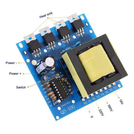تەختەی کۆنترۆڵی ئینڤێرتەری 500 واتی DC 12V بۆ AC 220V/380V (گۆڕاڵکەری 18V-0-18V) #A0
