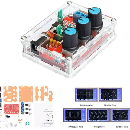 مەجمووعەی دروستکردنی ئامێری دروستکەری سیگناڵی XR2206 - دەرچووی شەپۆلی ساین، سێگۆشەیی و چوارگۆشەیی (١هێرتز - ١مێگاهێرتز) #150